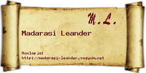 Madarasi Leander névjegykártya